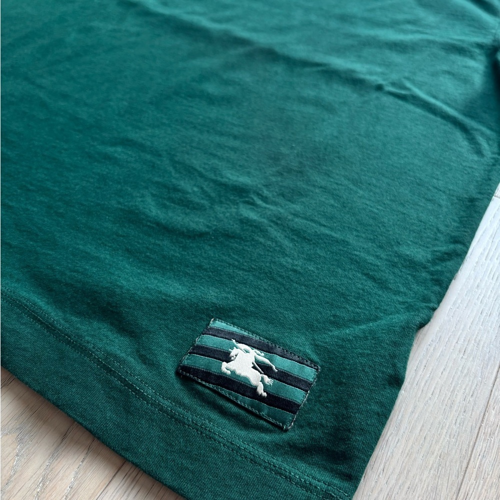 Burberry Men’s Green Cotton jersey T-shirt Size Small Oversized - Picture 2 of 6